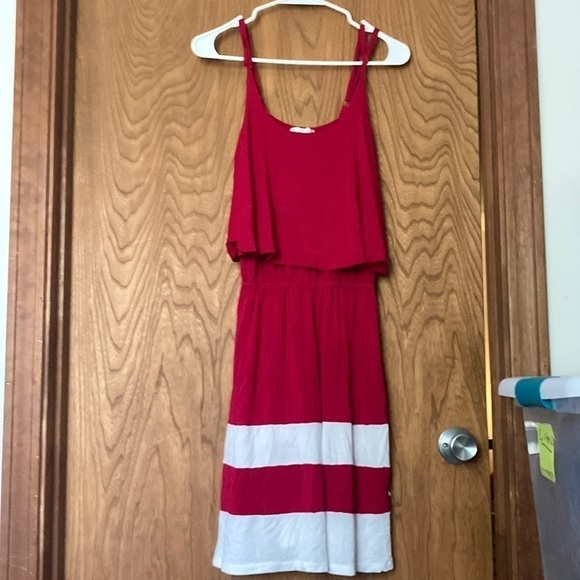 Charming Charlie Size Medium red and white striped  cami dress great condition - Picture 1 of 4